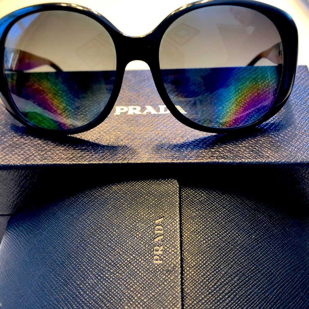 Prada polarized black sunglasses